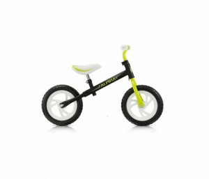Bicicleta copii fara pedale ALPINA Tornado 12" negru-verde