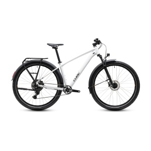Bicicleta Cube Aim, ONE Fe, Metallicwhite Black 2027 - 29"