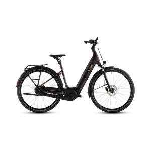 Bicicleta Electrica Cube SUPREME HYBRID COMFORT PRO 600 EASY ENTRY, Solareclipse GOLD, 2026 – 28"