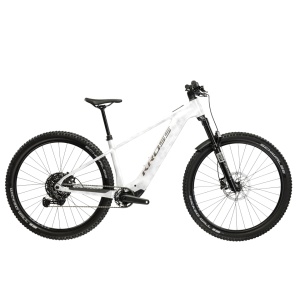 Bicicleta electrica Kross Dust Boost 1.0 29" alb/argintiu lucios