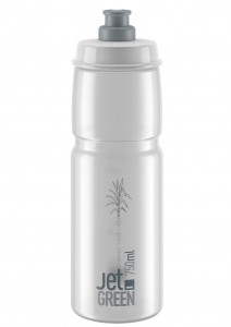 Bidon Elite Jet Green 750ml. TRANSPARENT/GREY, ORGANIC PLASTIC