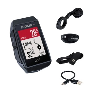 Bike computer Sigma Rox 11.1 EVO HR set black, incl. speed+heart rate transm