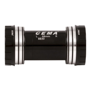 Butuc pedalier CEMA BB30 Interlock, negru, SRAM DUB, rulmenți ceramici, 28.99 mm