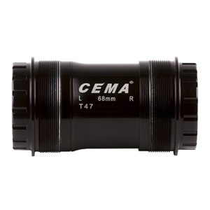 Butuc pedalier CEMA T47, compatibil SRAM DUB, rulmenți ceramici, 28.99 mm, M47 x 1.0, 68/73 mm, negru