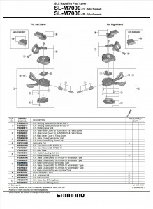 Capac maneta de schimbator Shimano SL-M7000 stanga cu indicator