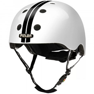 Casca ciclism Melon Straight Black White, alb/negru
