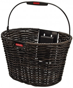 Cos bicicleta fata KLICKfix Structura oval 39x24x28cm, braided, 16l
