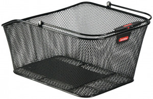 Cos bicicleta spate Klickfix City 2 for Rackt. 40x20x30cm, close-meshed, black