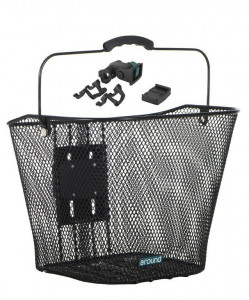 Cos fata cu suport ghidon, Aroand Basic, 32X23X26 cm, negru