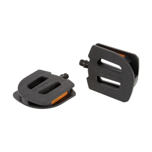 Ergotec EP-S Pedale Plastic Negru 9/16 Inch Cu Reflectorizante