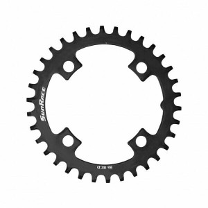 Foaie angrenaj Sunrace CRMS00.32HP, otel, 32T, BCD96, Narrow Wide, neagra, AM