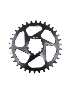 Foaie Pedalier / Angrenaj, FUNN Solo DX CH16SD34S11-01, 1x Narrow Wide, Alu.7075, 34T, fixare Direct Mount (sram), offset 6mm, negru, AM