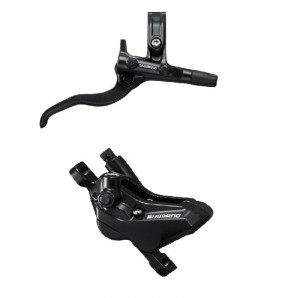 Frana pe disc set asamblat Shimano, J-KIT, BL-M4100(R), BR-MT420(R), fara adaptor, placute resin, furtun SM-BH90-SS 1700mm negru