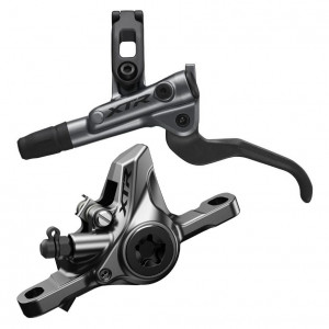 Frana pe disc Shimano XTR BL-M9100(L) BR-M9100(F) fara adaptor placute resin fara aripioare de racire furtun SM-BH90-SS 1000mm negru