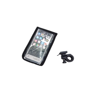 Husa Velotech cu suport telefon, 11x18cm, montare ghidon, neagra
