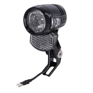 Lumina fata LED E-Bike AXA Blueline 30 6-12v, 30 Lux, Negru