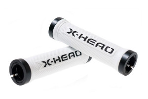 Mansoane BikeFun X-Head lock, 130mm, Alb/Negru