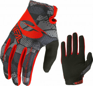 Manusi Ciclism O'Neal Matrix Camo V.22 negru/rosu