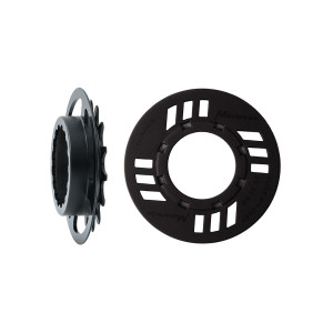 MIRANDA chainguard-set for e-bike incl. chainring 16 teeth, offset 5 mm, for GEN2, black (PU = 1 set)