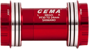 Monobloc CEMA PF30 Interlock, SRAM GXP, Ceramic, 24 - 22 mm, Roșu