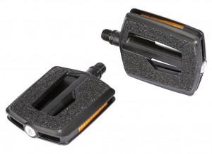 Pedale plastic Ergotec 836 BLK, 9/16",cu reflectorizante