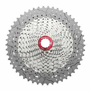 Pinioane Sunrace CSMX80 EA1R, pe caseta, 11-51T, 11 vit, argintii/rosu, AM
