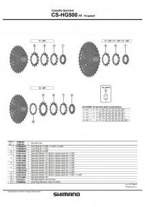 Pinion Shimano CS-HG500-10 12t (tip cu distantier pe pinion) pt. 11-32T