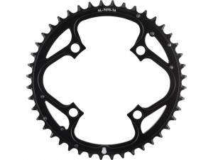 Placa pedalier MTB 44T 104 V4 aluminum 4mm hard black