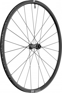 Roata fata DT Swiss PR 1600 Spline 23 DB, 28'/20 ALUM., BLACK, CENTERLOCK 100/12MM TA