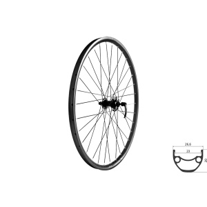 Roata fata KLS DRAFT DSC 23 F, 26", Negru