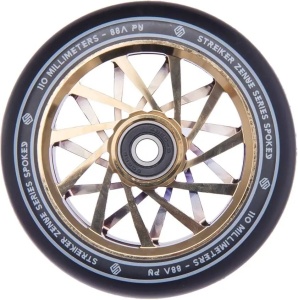 Roata trotinetă Pro Striker Zenue Series Neagră, 110mm, Auriu Cromat