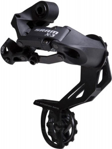 Schimbator spate Sram X3, brat lung, negru