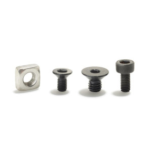 Screw kit, 1 x screw cable box, 1 x screw mounting plate, 1 x screw theft protection, nut