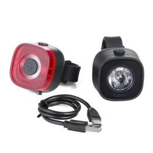 Set lumini pentru bicicleta Woom BEAM, Negru