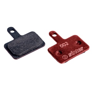 Sinter Disc Brake Pads Shimano B organic, MTB Standard, rosu, set