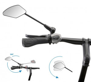Suport oglinda bicicleta KF Cross type A med.outer clamping black