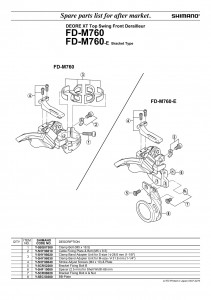 Suruburi de colier Shimano FD-M760 M5x18.5