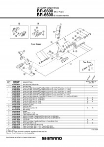 Suruburi de fixare Shimano BR-6600 shoe fixing bolt M5x11.2
