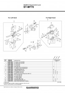 Suruburi pentru colier Shimano ST-M770 M6x14.8