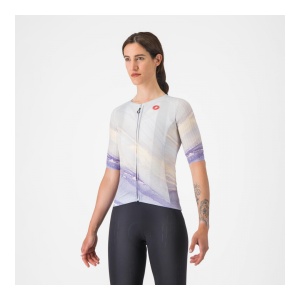Tricou cu maneca scurta Castelli Aero PRO 8S W, pentru femei, violet multicolor