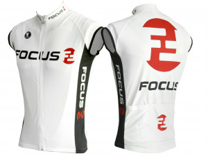 Tricou fara maneci Focus alb