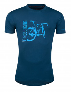 Tricou Force Flow maneci scurte albastru