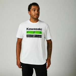 Tricou Kawasaki Stripes Premium Tee White