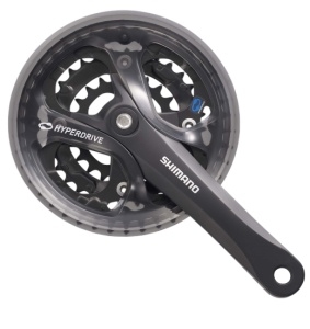 Angrenaj pedalier Shimano Acera FC-M361-L, negru – 48x38x28T, braț 175 mm