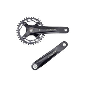 Angrenaj Prowheel Charm-FD04S, Narrow-Wide, alu, 36Tx175mm, neagra, BCD 104mm, pentru 1x9/10/11S, negru