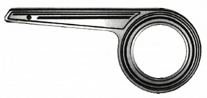 Aparatoare lant Horn 1-wing Aluminuy SL23 silver pana la 46T stanga, pentru butuc pedalier