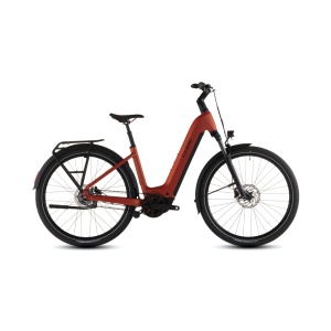 Bicicleta Electrica Cube TOURING HYBRID COMFORT SLX 800 EASY ENTRY, Chilli CHROME, 2026 – 28"