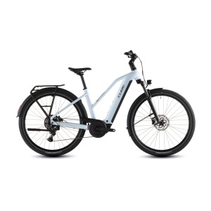 Bicicleta Electrica Cube TOURING HYBRID ONE 600 TRAPEZE, Glacier REFLEX, 2026 – 28"