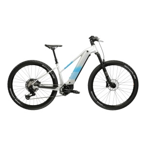 Bicicleta electrica Kross Influx Hyb 5.0 800 27,5" argintiu/albastru lucios