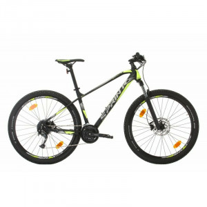 Bicicleta Sprint Apolon 29 Negru Mat/Cyan/Verde Neon MTB